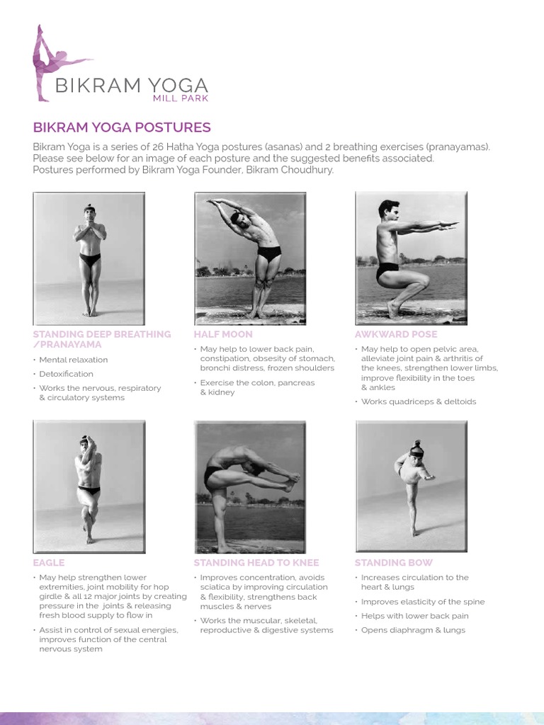 Bikram Yoga Pose Sequence