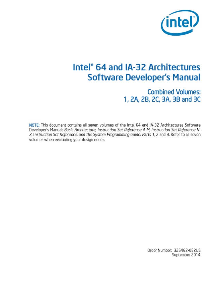 64 Ia 32 Architectures Software Developer Manual 325462 PDF | PDF ...
