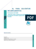 Manual para Solventar Incumplimientos de Productores