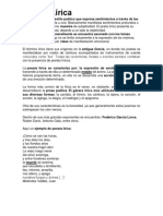 Poesía lírica, la expresión de sentimientos