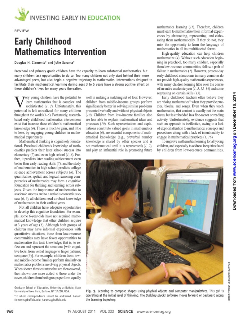 Clements 2011 | PDF | Curriculum | Teaching Mathematics