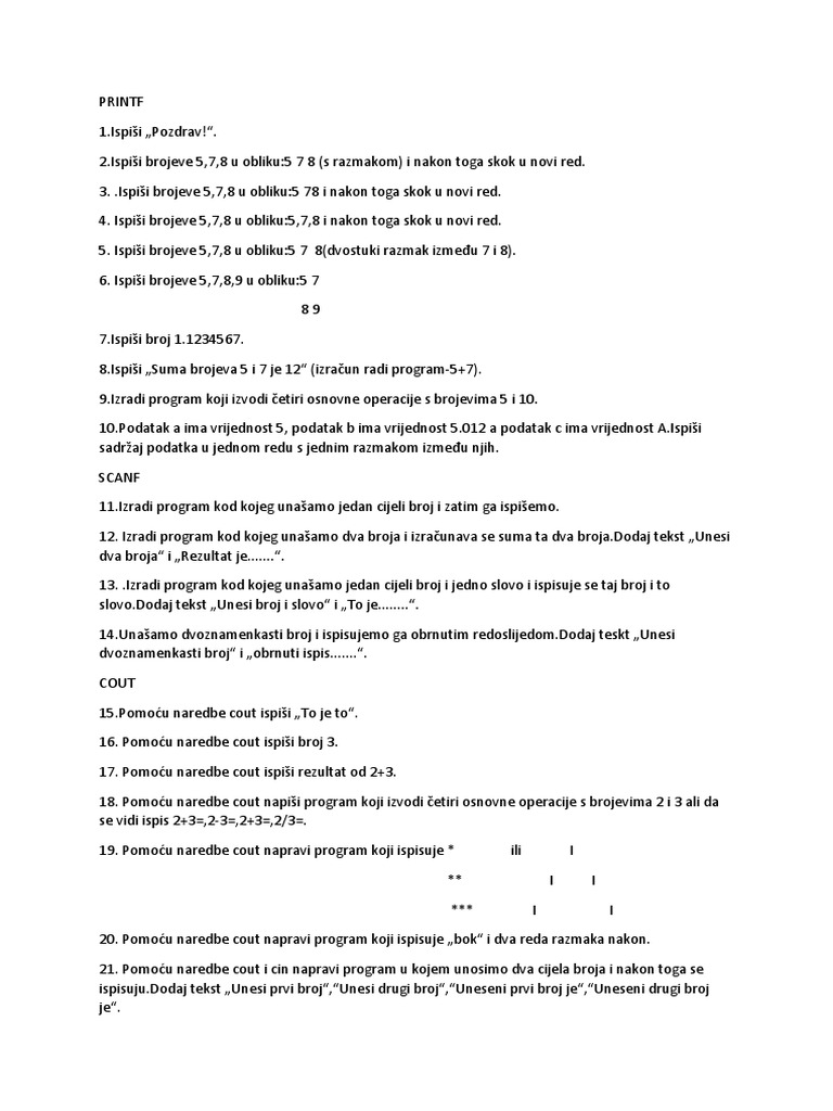 Pitanja Za C++ | PDF