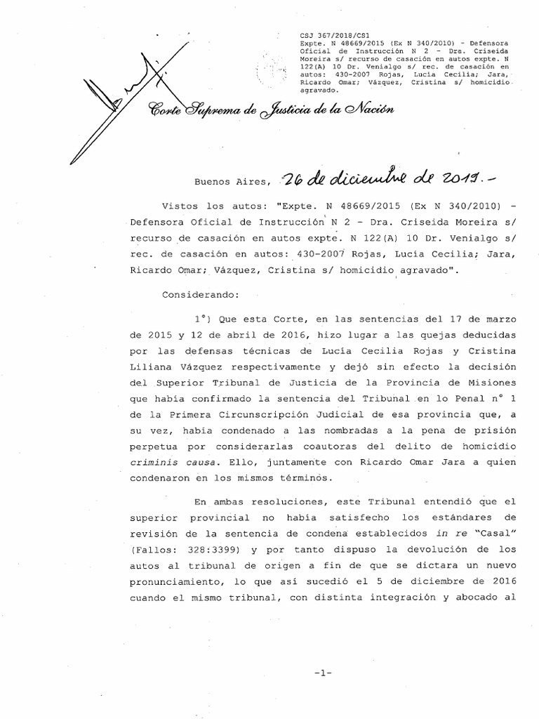 El Fallo de La Corte Suprema Sobre El Correcto Proceso | PDF | Debido ...