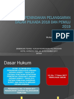 Prosedur Penindakan Pelanggaran Dalam Pilkada 2018 Dan Pemilu