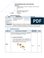 Estructura de Sesion de Aprendizaje Rodolfo