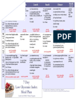 Low Glycemic Index Meal Plan for Weight Loss and Healthy Eating