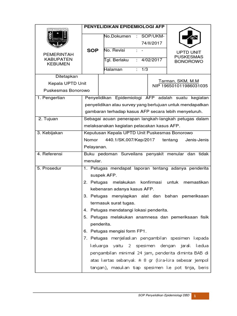 Sop Pe Afp | PDF | Sains & Matematika