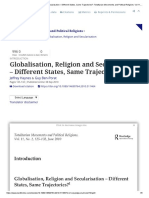 Globalisation, Religion and Secularisation - Different States, Same Trajectories - Totalitarian Movements and Political Religions - Vol 11, No 2 PDF
