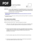 Activity 1 Newtons 1st and 2nd Law PDF