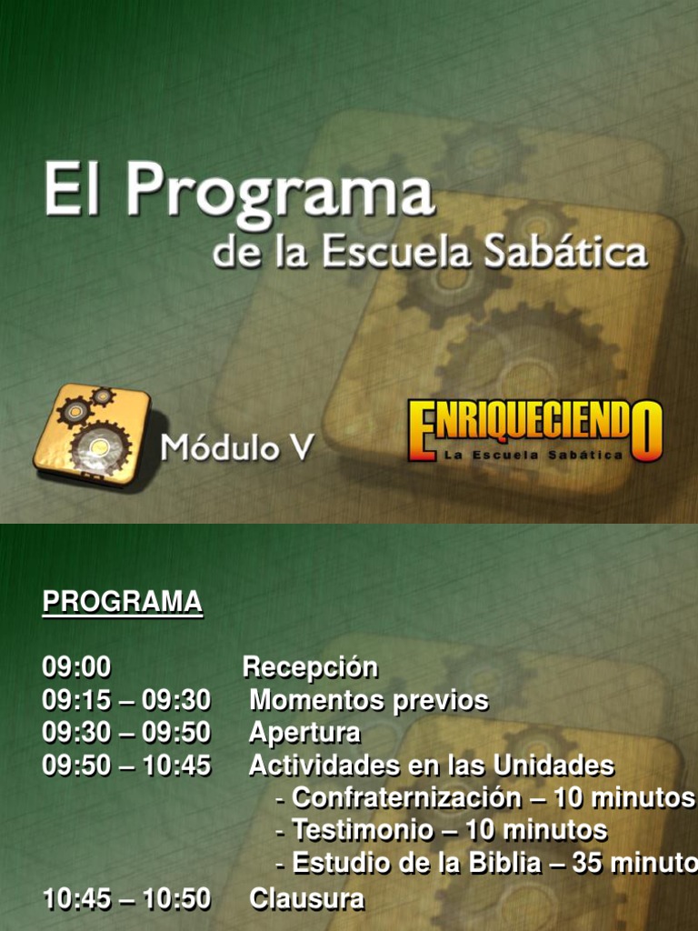 El Programa de Escuela Sabatica Ampliado PDF