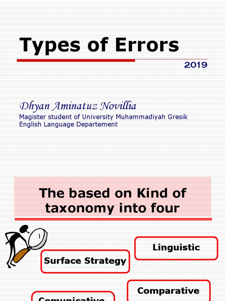 Types of Error | PDF | Word | Second Language