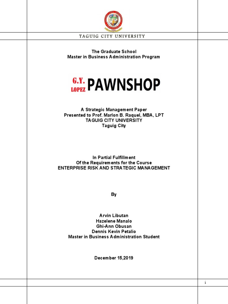 MBA Strategic Management Paper | PDF | Master Of Business ...
