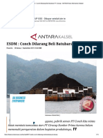 ESDM - Conch Dilarang Beli Batubara PT Ciracap - ANTARA News Kalimantan Selatan