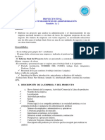 Modelo de Proyecto Final - Fundamentos de Administracion PDF