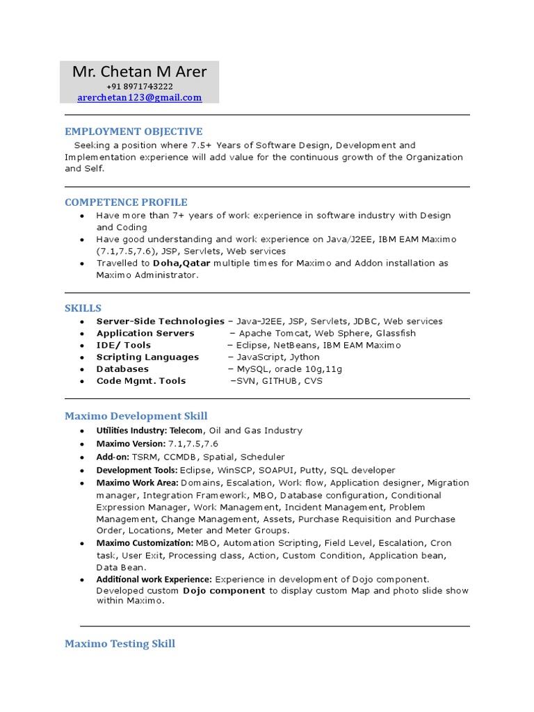 Maximo Developer with Java Expertise | PDF | Java Server Pages | Java ...