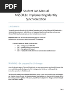 Practice Lab 2 - Implementing Identity Synchronization