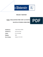 COST ACCOUNTING Report