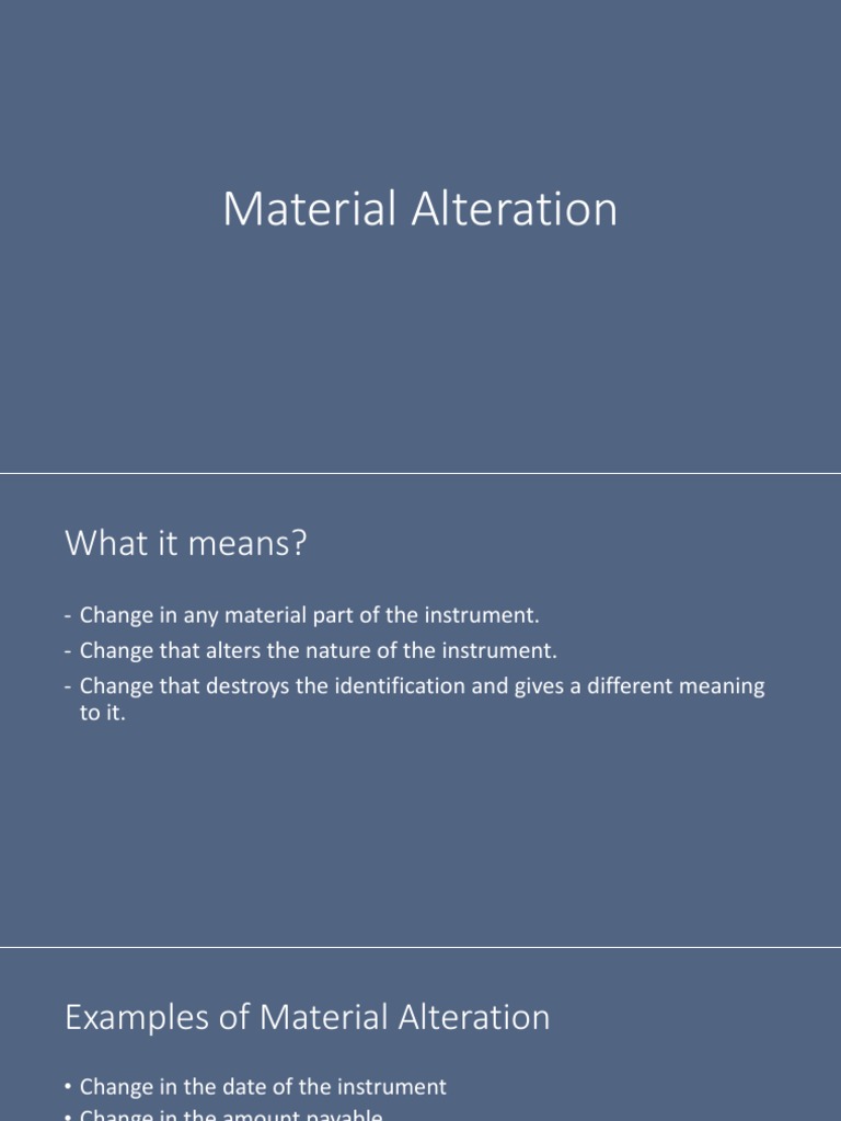 Material Alteration of Instruments PDF