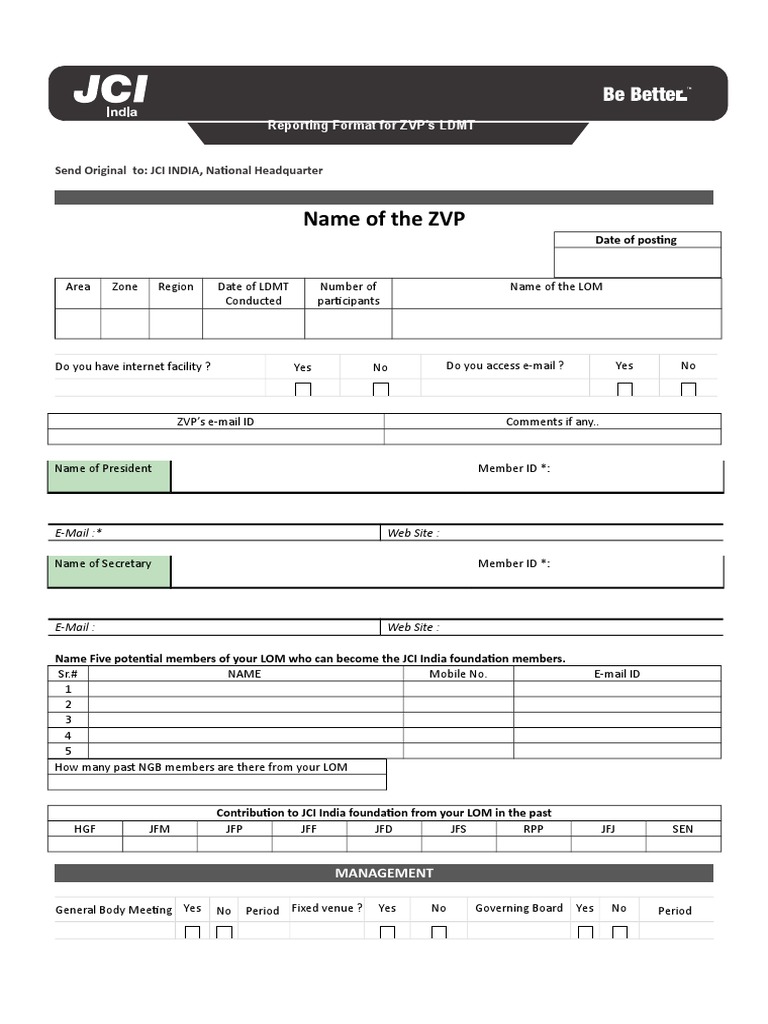 LDMT Report Format 2019 | PDF | Business