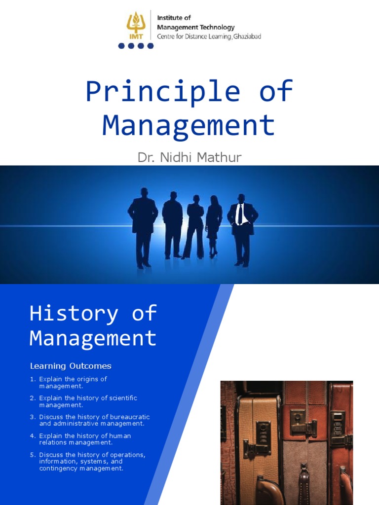 Chapter 2 History of Management Principle of Management PDF