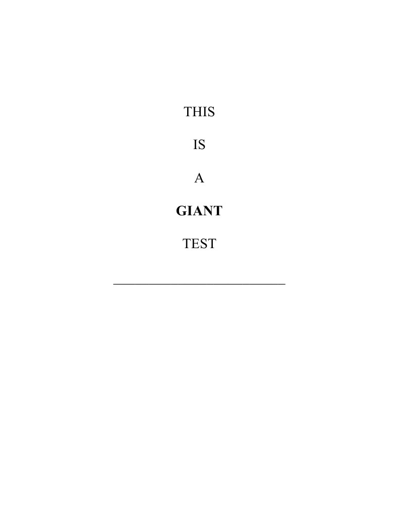Giant Test Document Overview | PDF
