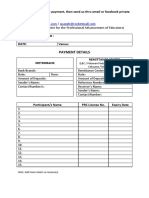 Participants Payment Details