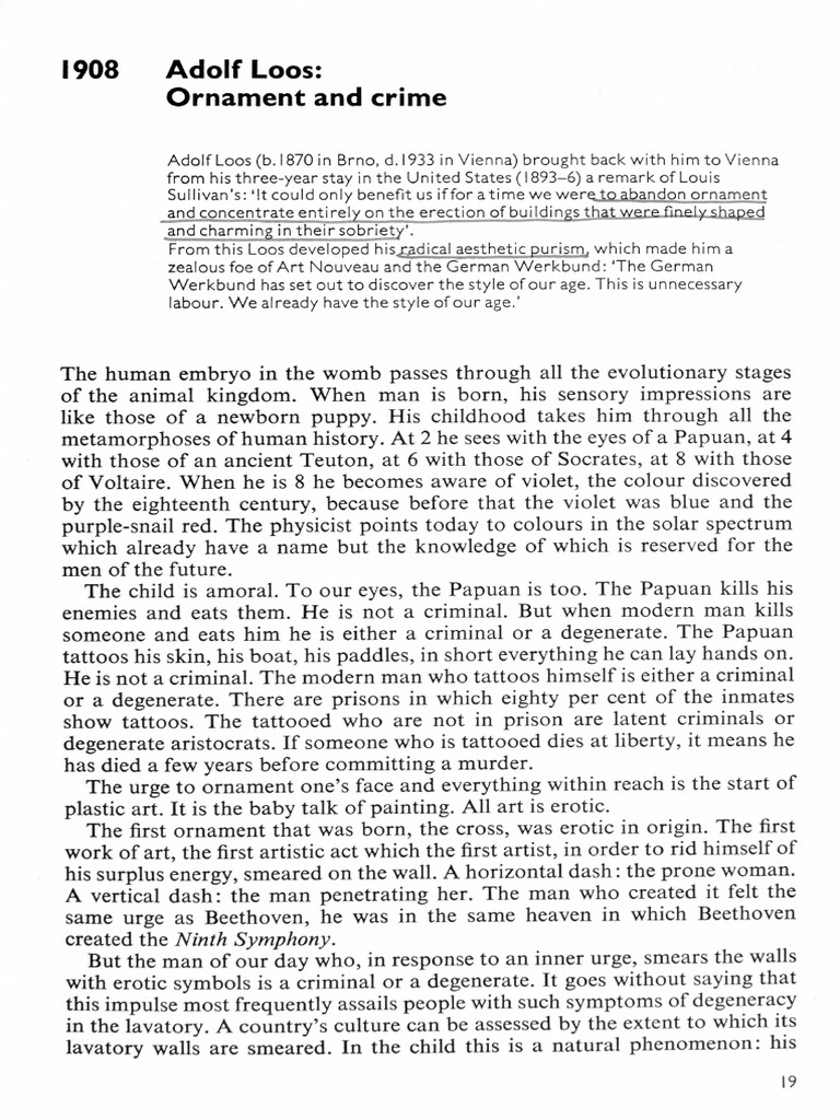 Adolf Loos Ornament and Crime PDF