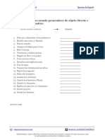 Ejercicio Pronombres Objeto Directo Indirecto PDF