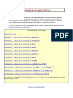 Methodes Intégration Par Parties