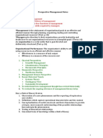 Perspective Management Notes PDF