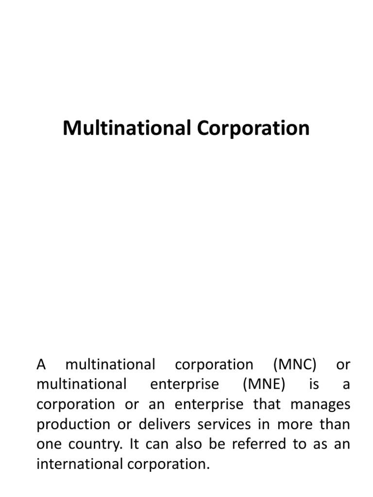 MNC and Outsourcing | PDF | Outsourcing | Multinational Corporation