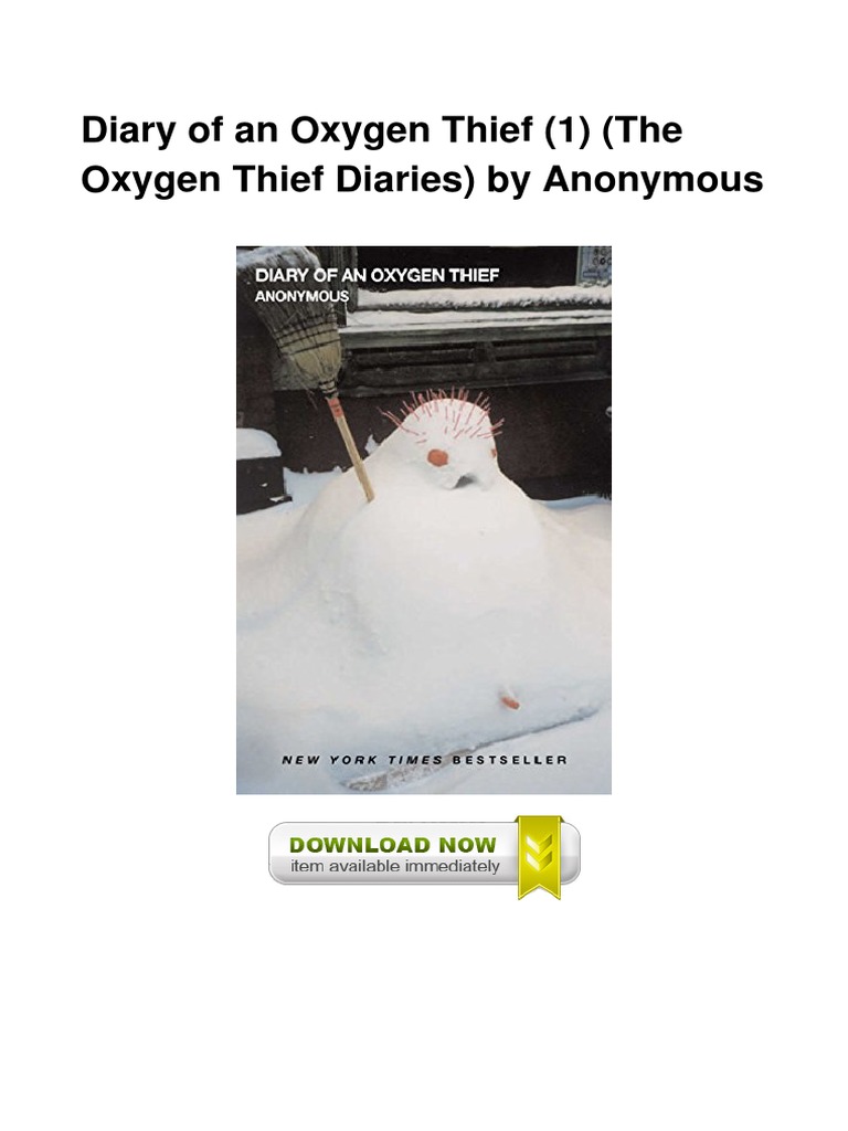 Diary of An Oxygen Thief 1 The Oxygen TH PDF PDF