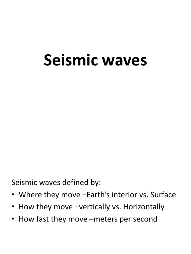 Types of Seismic Waves PDF