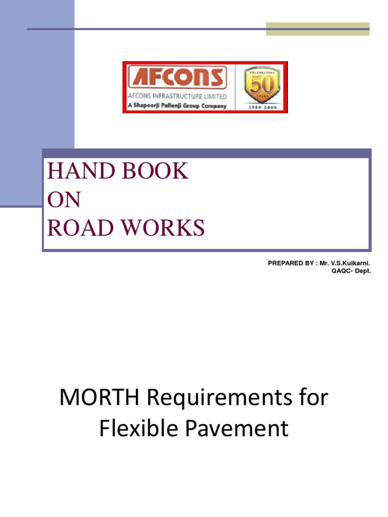 MORTH Specifications for Flexible Pavement | PDF | Road Surface | Asphalt
