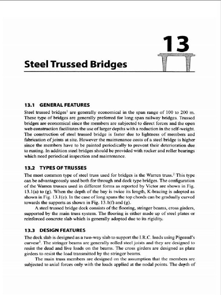 Steel Truss Bridge Design PDF