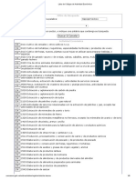 Lista de Códigos de Actividad Económica PDF