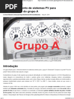 dimensionamento fotovoltaica grupo A