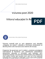 Viziunea post 2020 educatie
