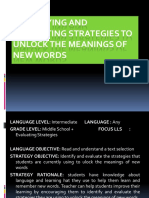 IDENTIFYING AND EVALUATING STRATEGIES TO UNLOCK THE MEANINGS