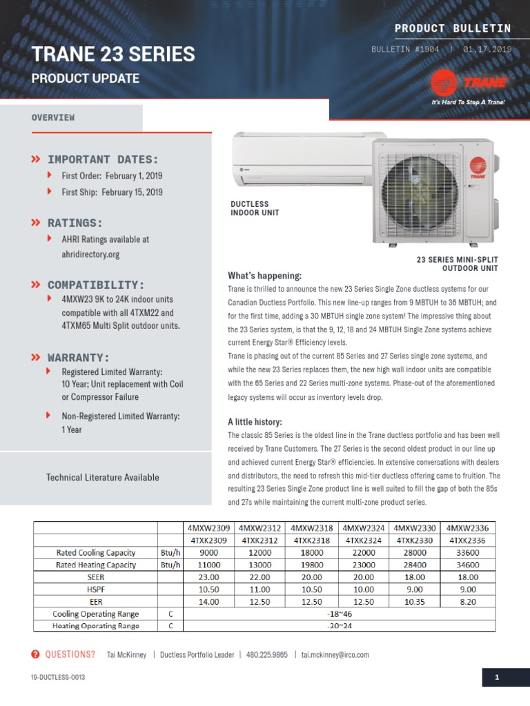 Trane 23 Series | PDF | Sustainable Technologies | Heating, Ventilating ...