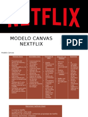 Modelo Canvas Nextflix | PDF | Netflix | Internet