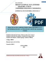 Determinación de la presión de vapor de alcohol