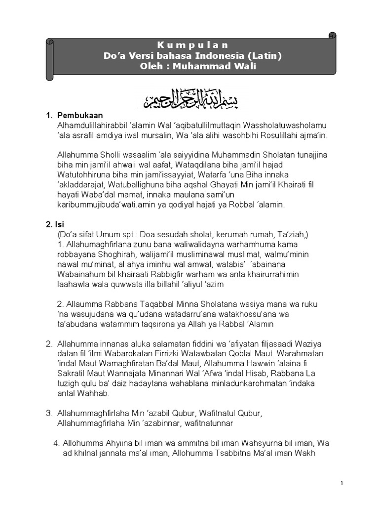 Kumpulan Doa Doa