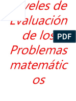 Niveles de Evaluación de Los Problemas Matemáticos