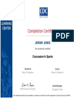 Certificateconcussion