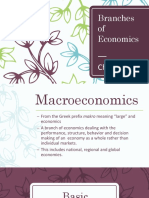 Branches of Economics 1