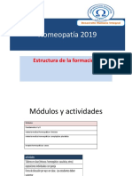 Homeopatía 2019. Estructura de La Clase.