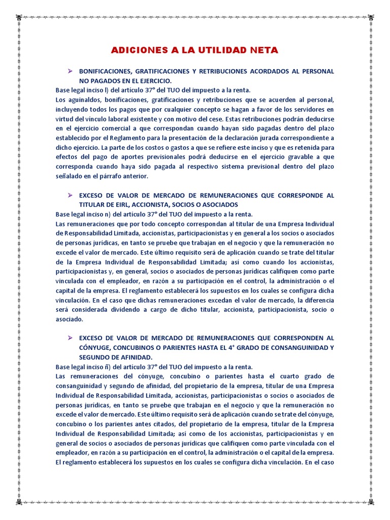 Gastos Deducibles | PDF | Impuesto sobre la renta | Impuestos