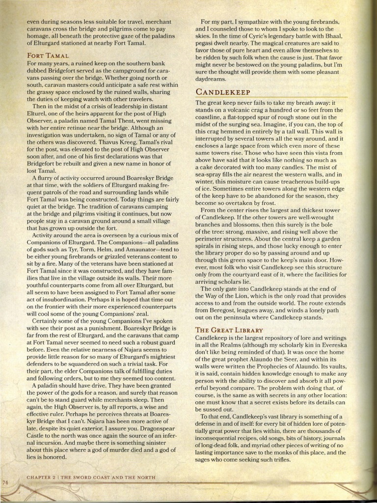 D&D 5e Sword Coast Adventurer's Guild Candlekeep PDF Libraries