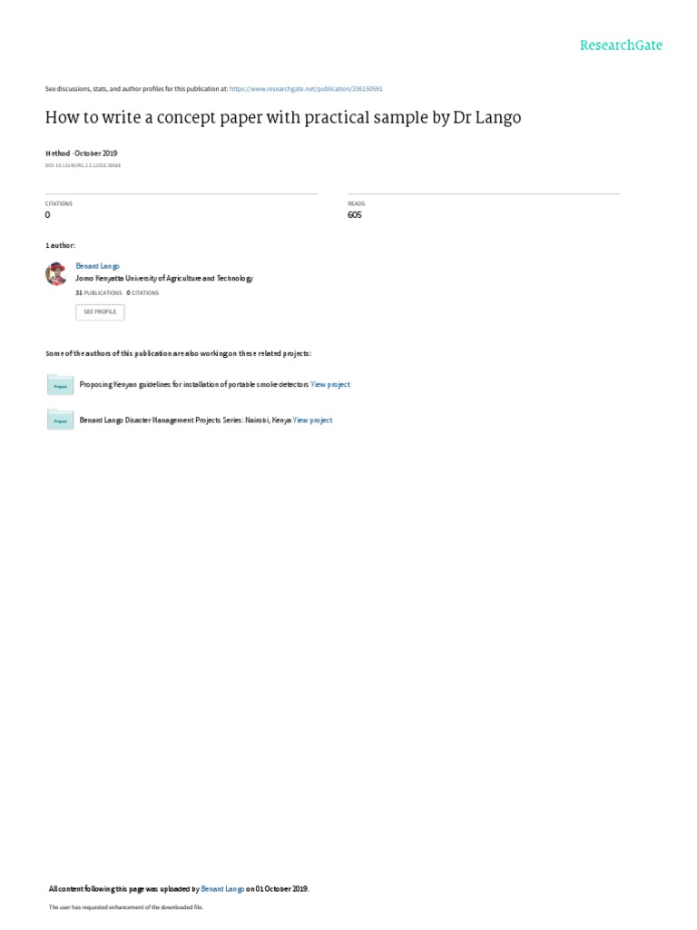 Writing a Concept Paper by Dr. Lango | PDF | Competitive Advantage ...